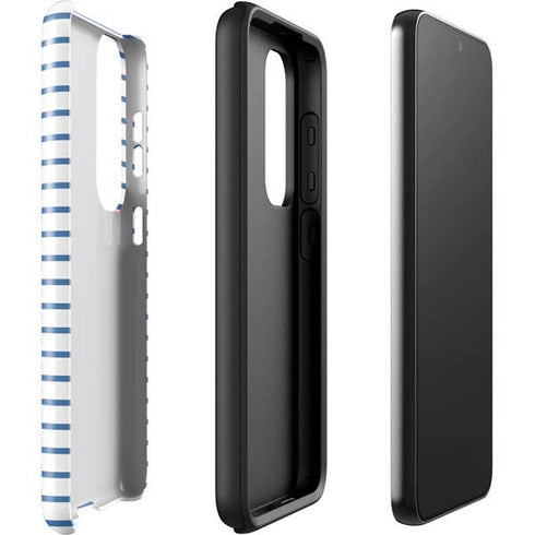 Blue and White Stripes Galaxy S23 Plus Pro Case