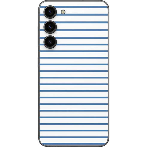 Blue and White Stripes Galaxy S23 Plus Skin