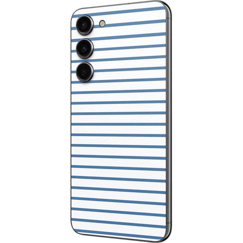 Blue and White Stripes Galaxy S23 Plus Skin