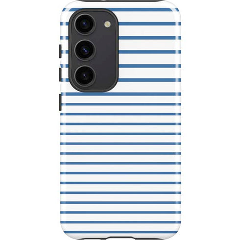 Blue and White Stripes Galaxy S23 Pro Case