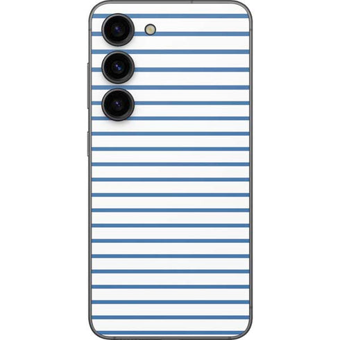 Blue and White Stripes Galaxy S23 Skin