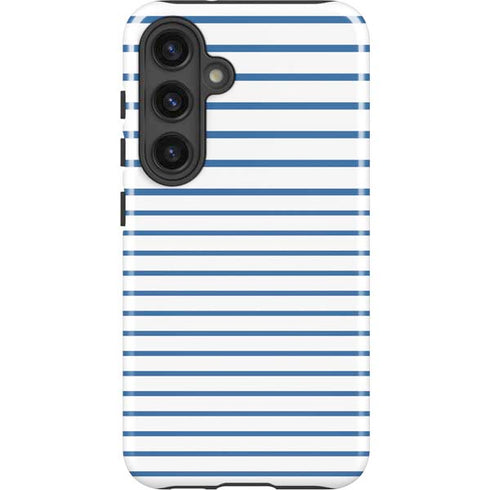 Blue and White Stripes Galaxy S24 Plus Impact Case