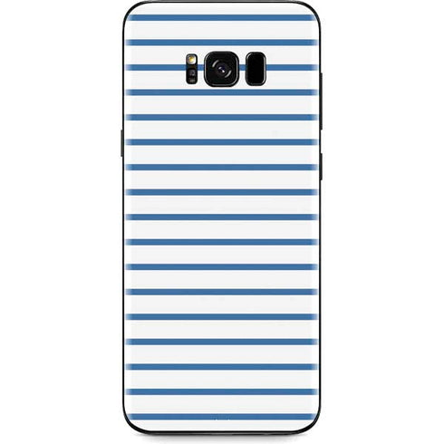 Blue and White Stripes Galaxy S8 Plus Skin