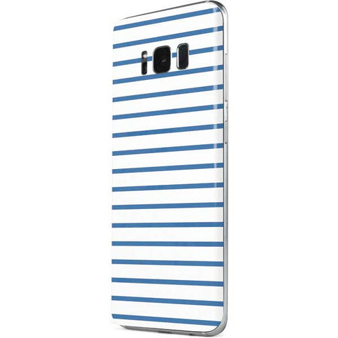 Blue and White Stripes Galaxy S8 Plus Skin