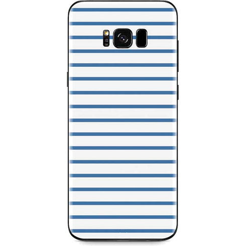 Blue and White Stripes Galaxy S8 Skin