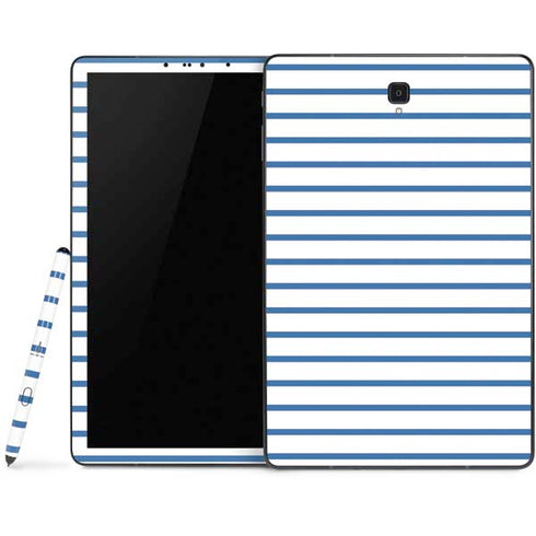 Blue and White Stripes Samsung Galaxy Tab Skin
