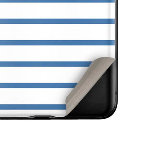 Blue and White Stripes Galaxy Z Flip Skin