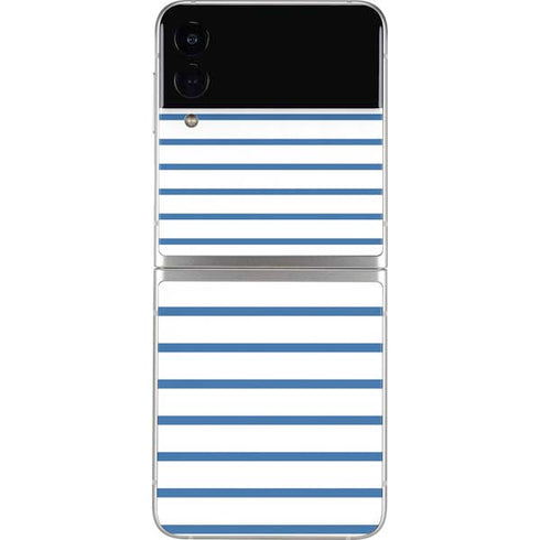 Blue and White Stripes Galaxy Z Flip4 5G Skin