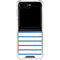 Blue and White Stripes Galaxy Z Flip5 5G Clear Case