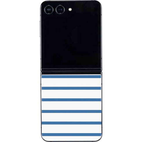 Blue and White Stripes Galaxy Z Flip5 5G Skin