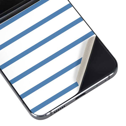 Blue and White Stripes Galaxy Z Flip5 5G Skin