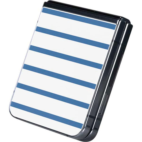 Blue and White Stripes Galaxy Z Flip5 5G Skin