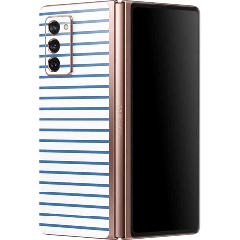 Blue and White Stripes Galaxy Z Fold2 5G Skin