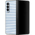 Blue and White Stripes Galaxy Z Fold3 5G Skin