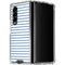 Blue and White Stripes Galaxy Z Fold4 5G Clear Case