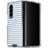 Blue and White Stripes Galaxy Z Fold4 5G Clear Case