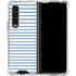 Blue and White Stripes Galaxy Z Fold4 5G Clear Case