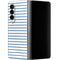 Blue and White Stripes Galaxy Z Fold4 5G Skin