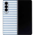 Blue and White Stripes Galaxy Z Fold4 5G Skin