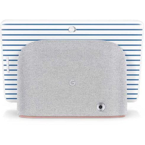 Blue and White Stripes Google Home Hub Skin