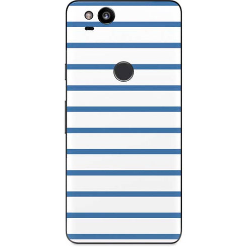 Blue and White Stripes Google Pixel 2 Skin