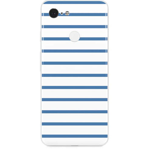 Blue and White Stripes Google Pixel 3 Skin