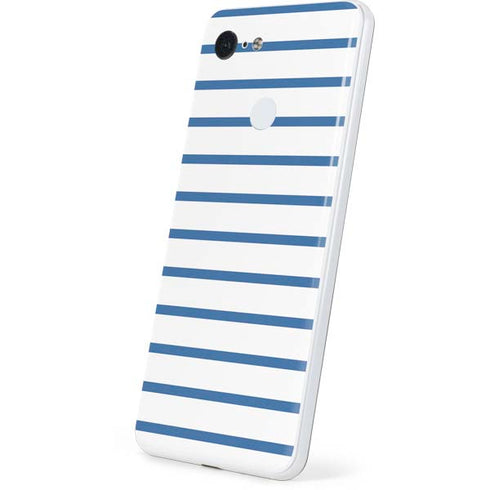 Blue and White Stripes Google Pixel 3 Skin