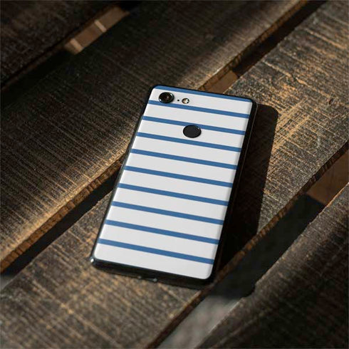 Blue and White Stripes Google Pixel 3 Skin