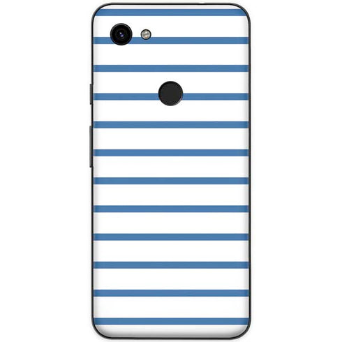 Blue and White Stripes Google Pixel 3a Skin