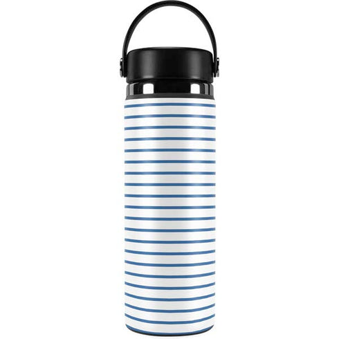 Blue and White Stripes Hydro Flask 20oz Wide Mouth Skin
