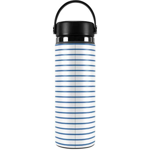 Blue and White Stripes Hydro Flask 20oz Wide Mouth Skin