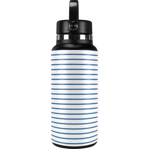 Blue and White Stripes Hydro Flask 32oz Wide Mouth Skin