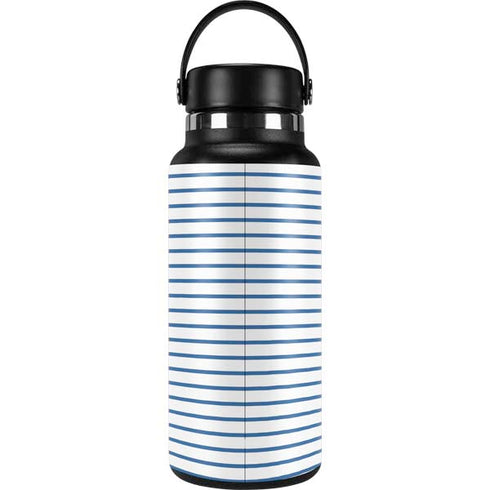 Blue and White Stripes Hydro Flask 32oz Wide Mouth Skin