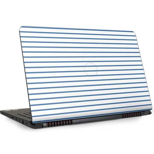 Blue and White Stripes Dell Inspiron Skin