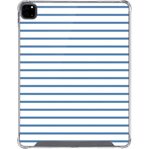 Blue and White Stripes iPad Pro 12.9in (2020) Clear Case