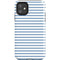 Blue and White Stripes iPhone 11 Impact Case
