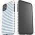 Blue and White Stripes iPhone 11 Impact Case
