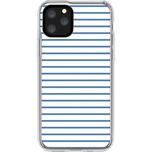 Blue and White Stripes iPhone 11 Pro Clear Case