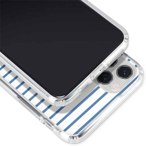 Blue and White Stripes iPhone 11 Pro Clear Case