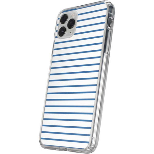 Blue and White Stripes iPhone 11 Pro Clear Case