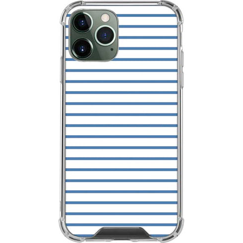 Blue and White Stripes iPhone 11 Pro Max Clear Case