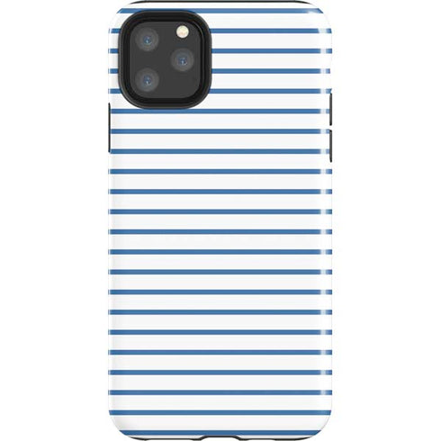 Blue and White Stripes iPhone 11 Pro Max Impact Case
