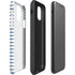 Blue and White Stripes iPhone 11 Pro Max Impact Case