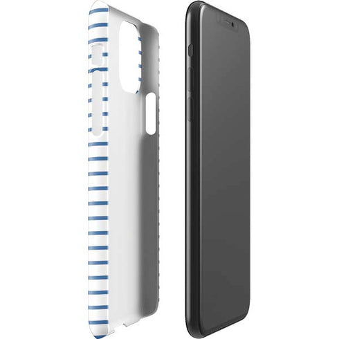 Blue and White Stripes iPhone 11 Pro Max Lite Case