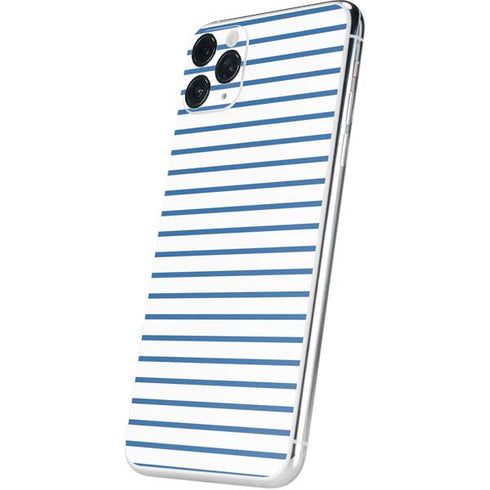 Blue and White Stripes iPhone 11 Pro Max Skin