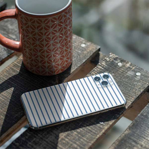 Blue and White Stripes iPhone 11 Pro Max Skin