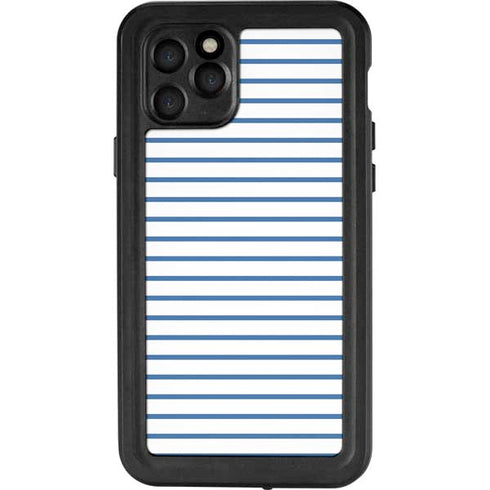 Blue and White Stripes iPhone 11 Pro Waterproof Case