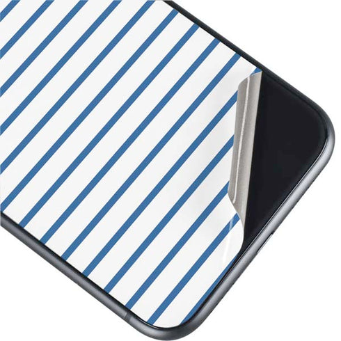 Blue and White Stripes iPhone 11 Skin