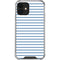 Blue and White Stripes iPhone 12 Mini Clear Case