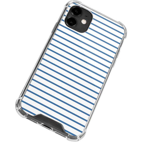 Blue and White Stripes iPhone 12 Mini Clear Case